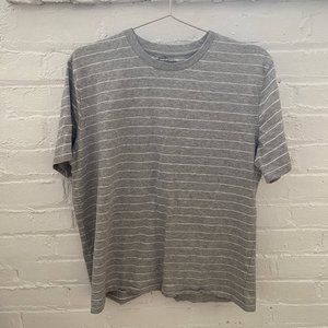 Public Opinion Gray / White Stripe T-Shirt